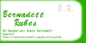 bernadett rubes business card